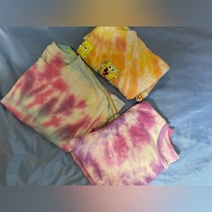 3 type dye shirts all size small